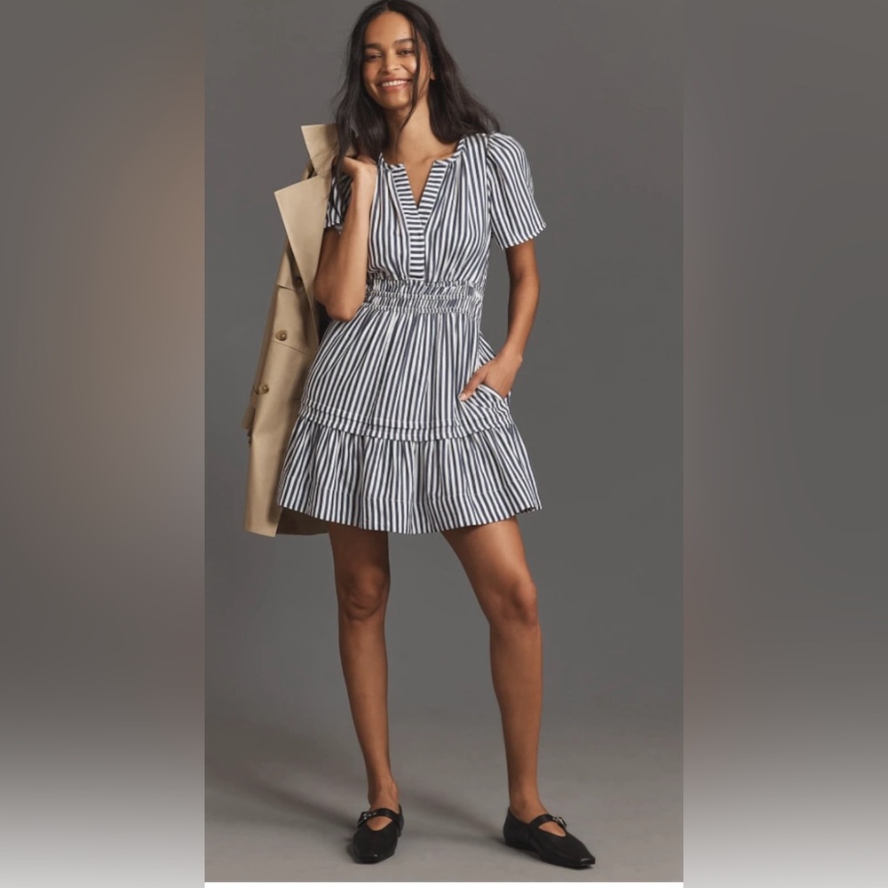 By Anthropologie Somerset mini in Slate pattern sz Small